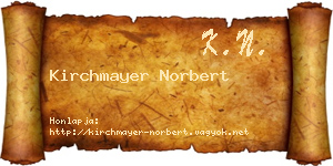 Kirchmayer Norbert névjegykártya